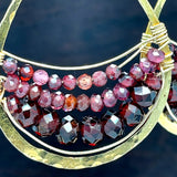 Garnet Gold Drop Earrings E82608