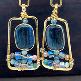 Kyanite Cobble Stone Earrings E82679