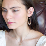 Champagne Pearl Hoop Earrings E83158