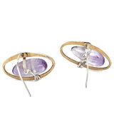 Amethyst Pebble Post Earrings E83266