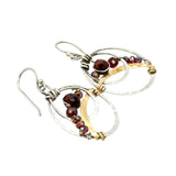 Garnet Slide Hoop Earrings E83510