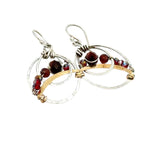 Garnet Slide Hoop Earrings E83510