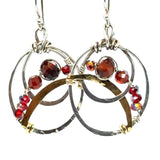 Garnet Slide Hoop Earrings E83510