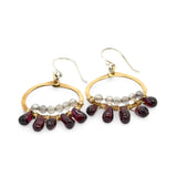 Garnet Seed Hoop Earrings E83511