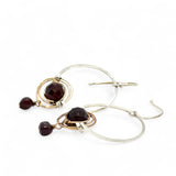 Garnet Satellite Hoop Earrings E83512