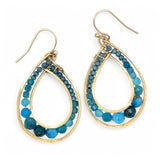 Apatite Channel Hoop Earrings E84097