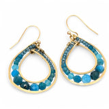 Apatite Channel Hoop Earrings E84097