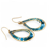 Apatite Channel Hoop Earrings E84097