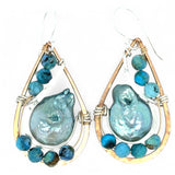 Blue Pearl Drop Earrings E84140