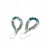 Blue Opal Channel Earrings E84142