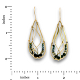 Pyrite Bedform Drop Earrings