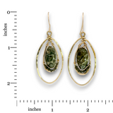 Elliptic Rhyolite Hoop Earrings