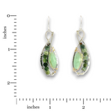Green Tourmaline Braid Drop Earrings