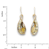 Whisky Quartz Braid Drop Earrings
