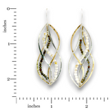 Rutile Quartz Helix Earrings