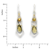 Smoky Quartz Flute Drop Earrings