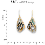 Evening Wing Pearl Drop Earrings