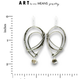 Himalayan Herkimer Oxidized Drop Earrings