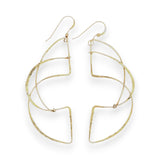 Gold filled handmade hammered statement earrings with gold filled earring hooks