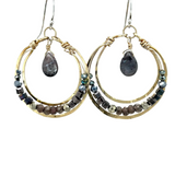 Gemstone Hoop Earrings E81189