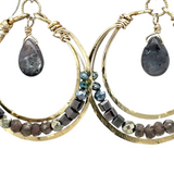 Gemstone Hoop Earrings E81189