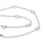 Hammered sterling silver mini box pendant with smooth blue kyanite square gemstones on sterling silver chain necklace