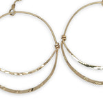 Handmade stamped gold filled channel hoops with gold filled earring hooks