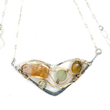 Gemstone Wedge Necklace 83015N