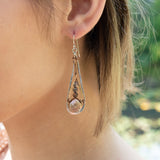 Rutile Narrow Drop Earrings