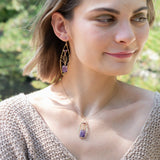 Carved Amethyst Tree Top Necklace