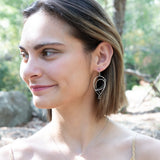 Himalayan Herkimer Oxidized Drop Earrings