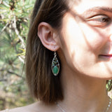 Green Aventurine Buoy Drop Earrings