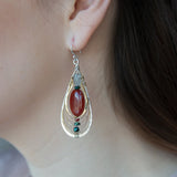 Carnelian Crest Earrings E80068