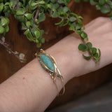 Amazonite Eye Cuff Bracelet B379