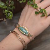 Amazonite Eye Cuff Bracelet B379