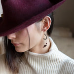 Sterling silver cascade earrings with garnet, red fresh water pearl and pink fresh water pearl drops