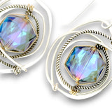 Sterling Silver Crystal Nest Earrings E79529