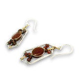 Oxide Garnet Drop Earrings