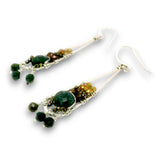 Blood Stone Stack Dangle Earrings