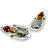 Gossan Hessonite Crystal Drop Earrings