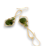 Jade Arrow Drop Earrings