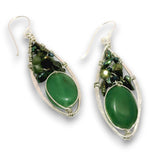 Green Aventurine Buoy Drop Earrings
