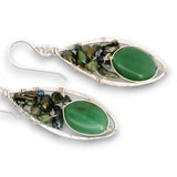 Green Aventurine Buoy Drop Earrings