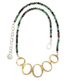 Zoisite Brass Ring Necklace 82669N
