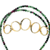 Zoisite Brass Ring Necklace 82669N