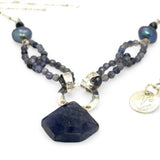 Iolite Gemstone Chain Necklace 82518N
