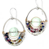 Mixed Gemstone Hoop Earrings E83171