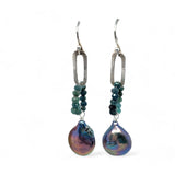 Blue Tourmaline Link Earrings E82650