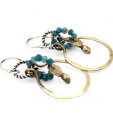 Brass Knuckle Hoop Earrings E83488