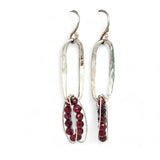 Garnet Link Earrings E82613